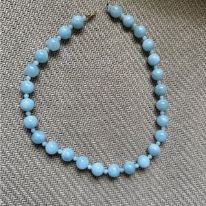 Elegant Blue Beaded Necklace